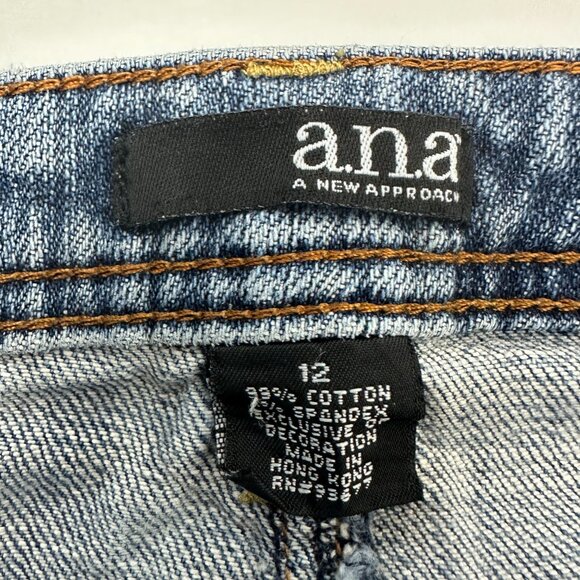 Ana Bootcut Women's size 12 Medium Wash Blue Denim Jeans - Picture 3 of 4